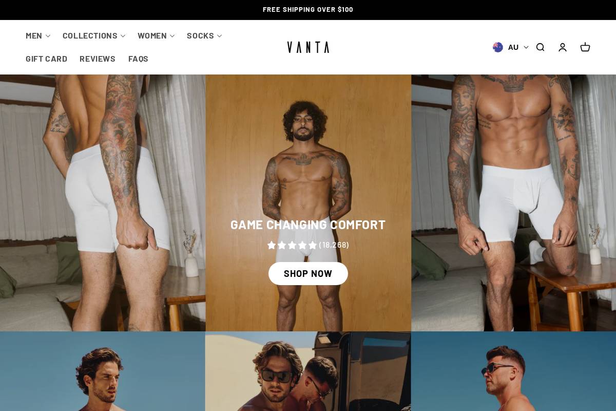 Vanta homepage screenshot