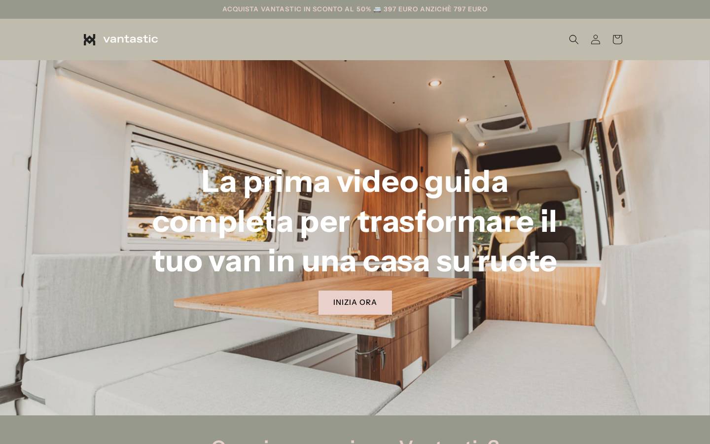 vantastic.it homepage screenshot