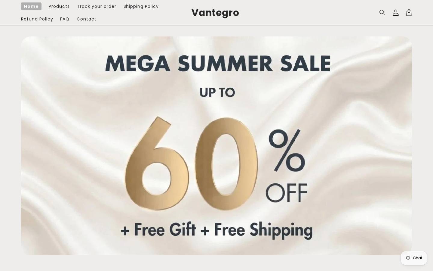 vantegro.com homepage screenshot