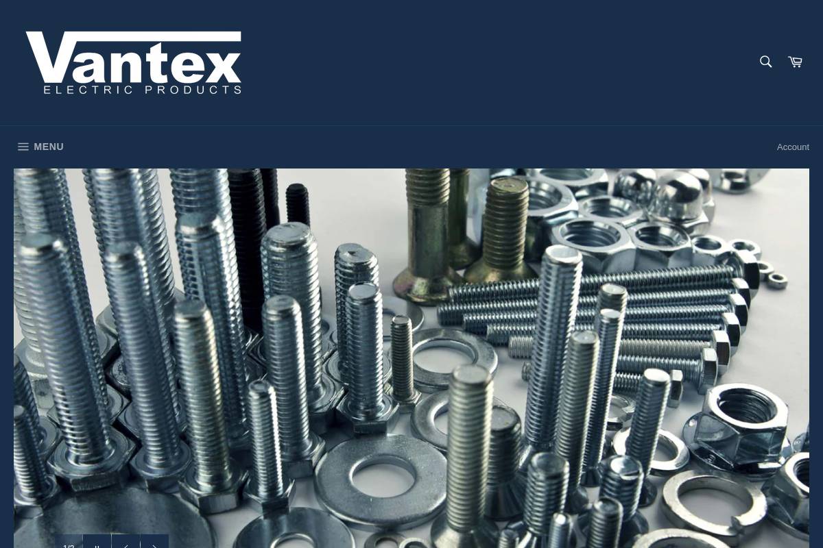 vantex.us homepage screenshot