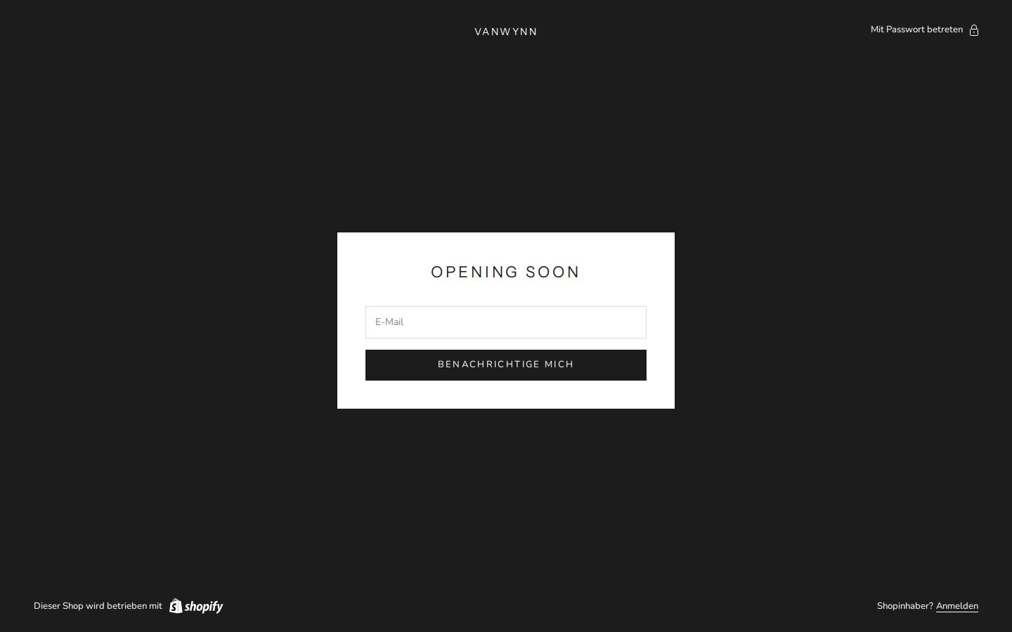 vanwynn.de homepage screenshot