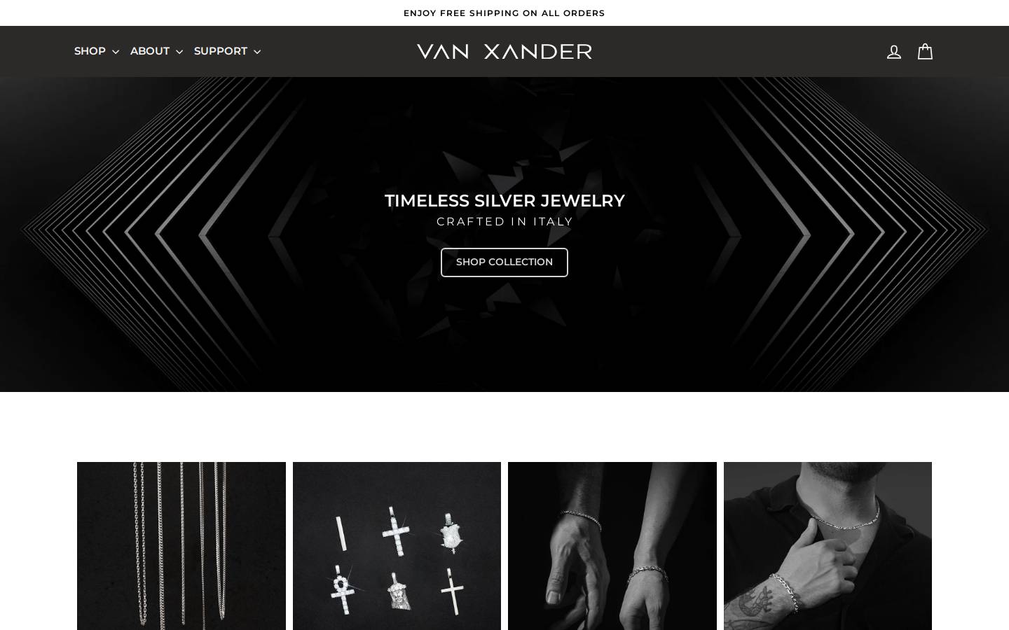 Vanxander homepage screenshot
