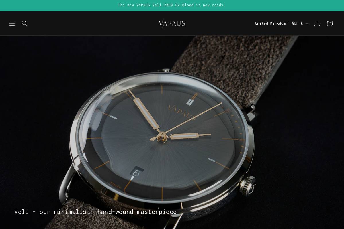 vapaus.co homepage screenshot