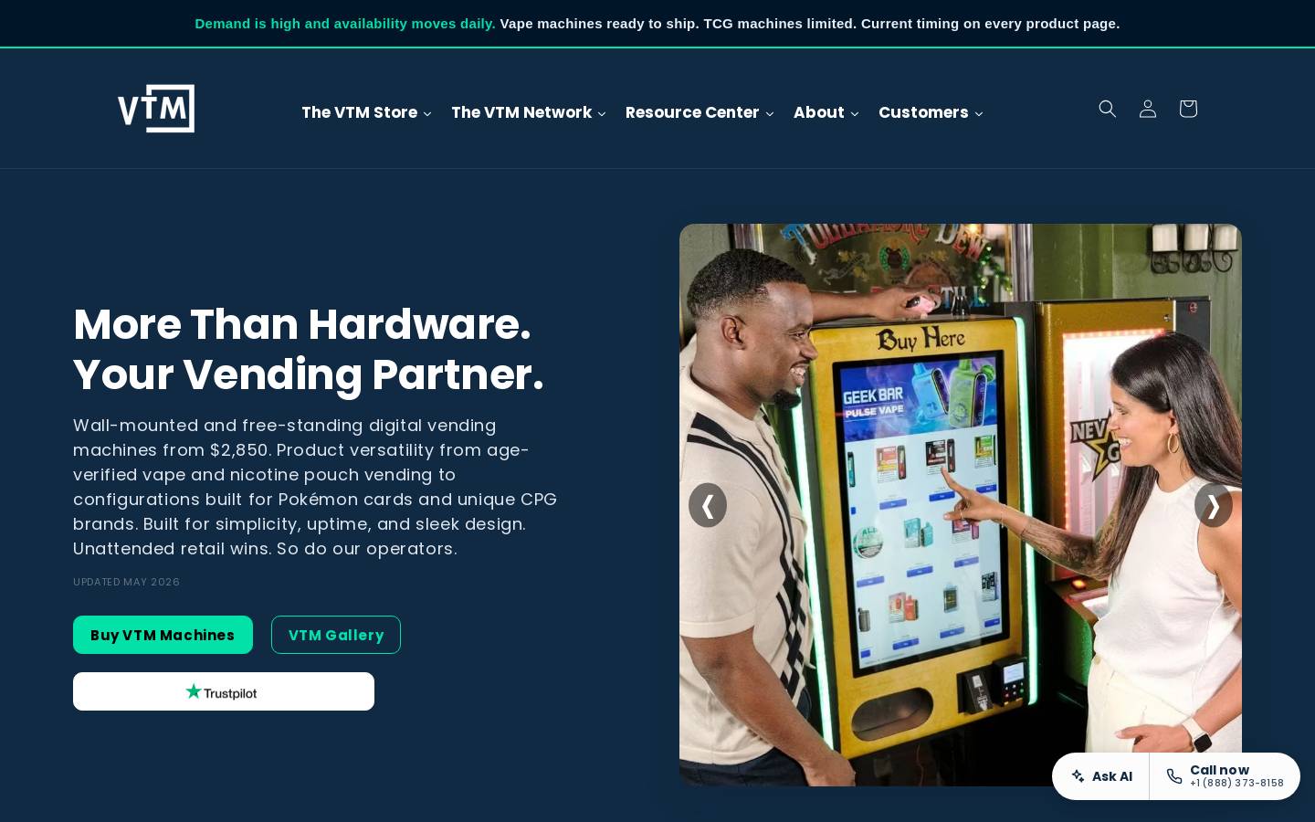 VapeTM homepage screenshot