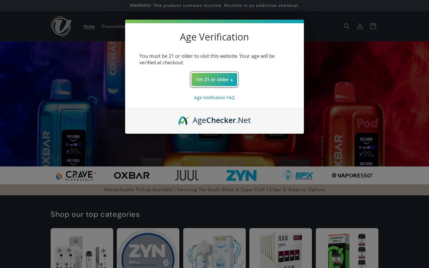 vapeyourway.com homepage screenshot