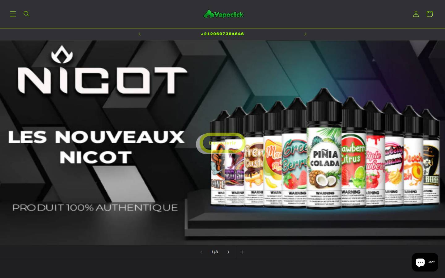 Https://vapoclick.com homepage screenshot