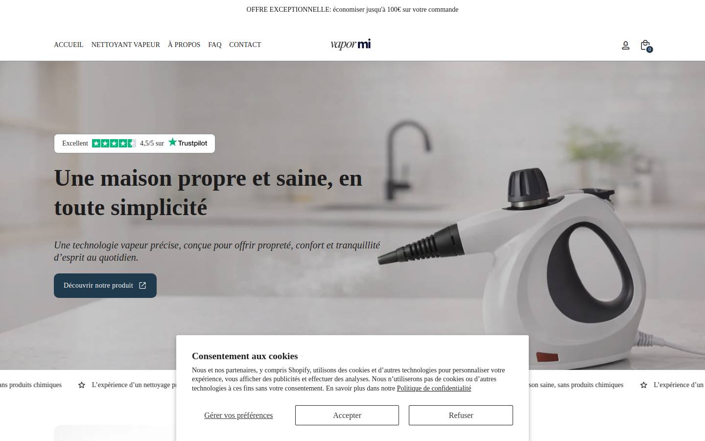 vapormi.com homepage screenshot
