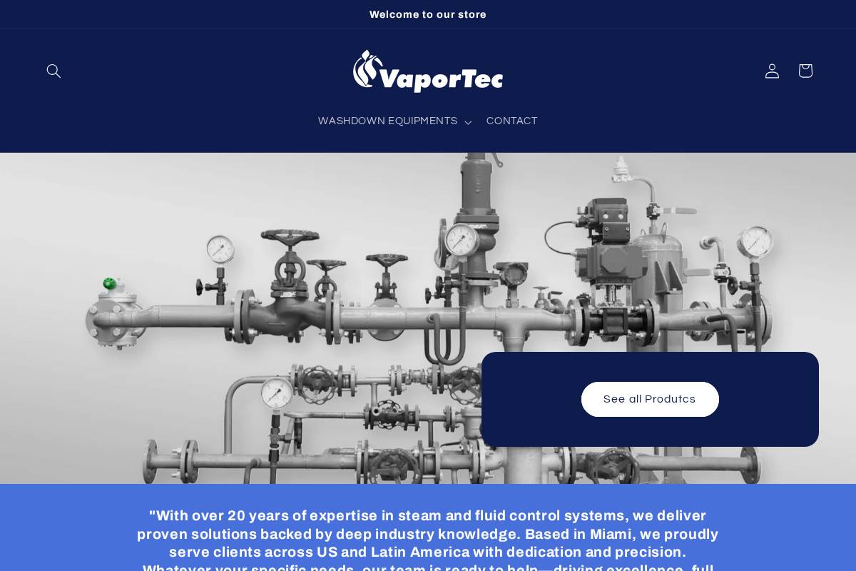 vaportec.store homepage screenshot