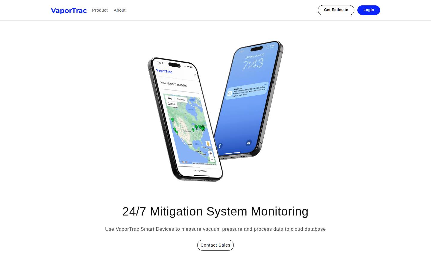 vaportrac.com homepage screenshot