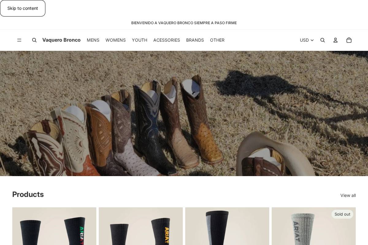 vaquerobronco.com homepage screenshot