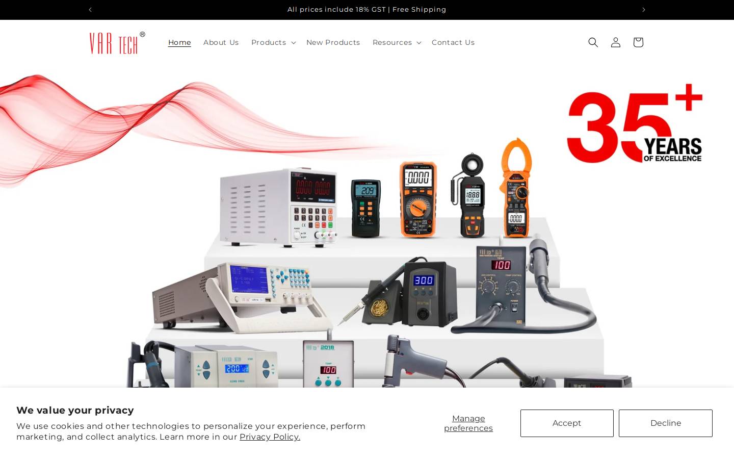 var-tech.com homepage screenshot