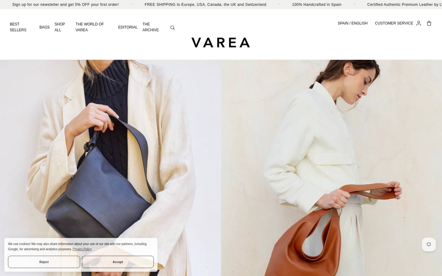 Varea Studio homepage screenshot