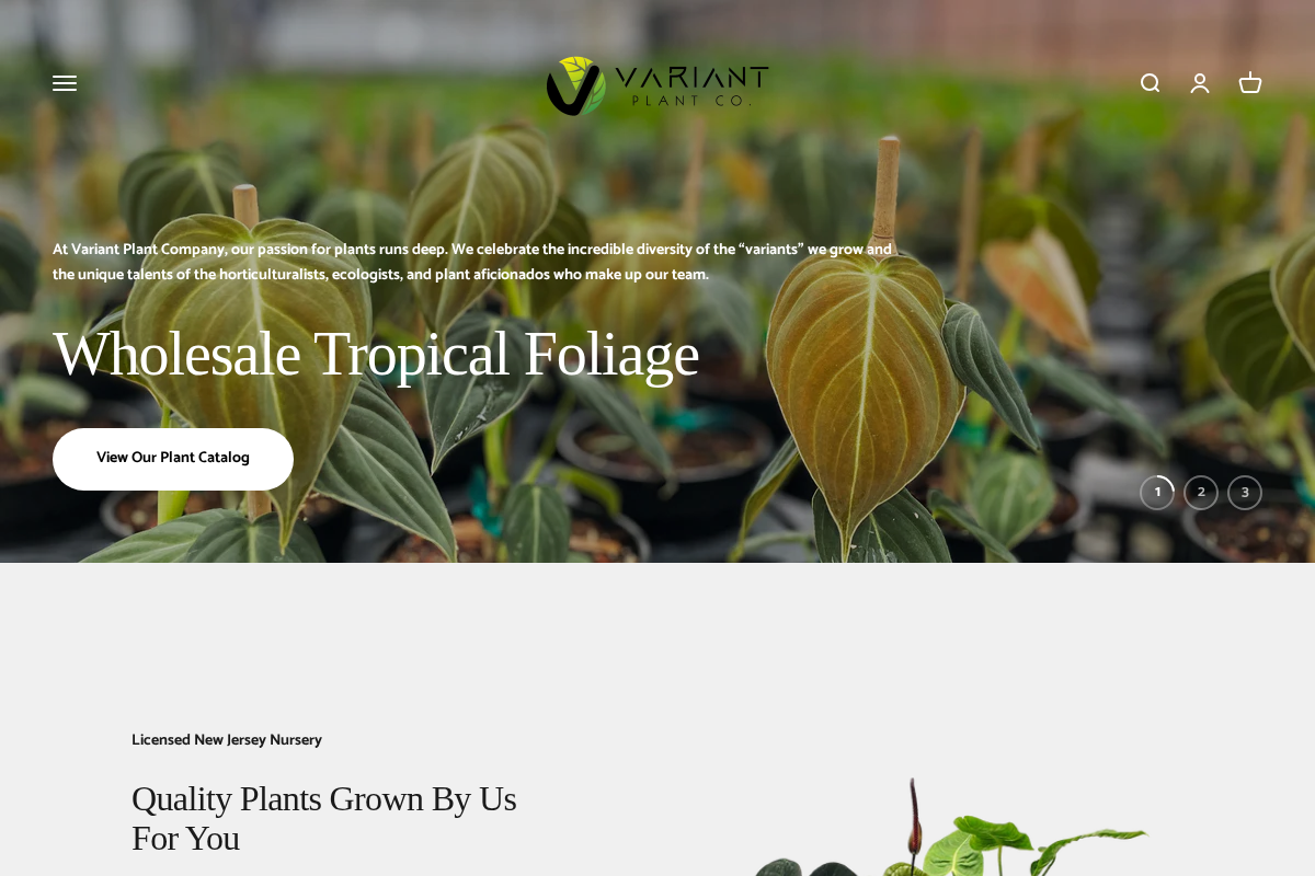variantplantco.com homepage screenshot