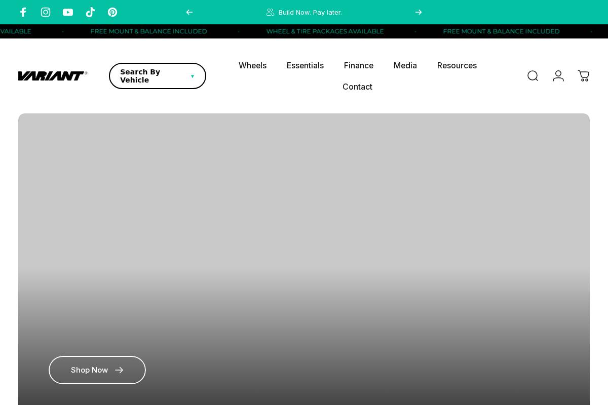 Variantwheels homepage screenshot