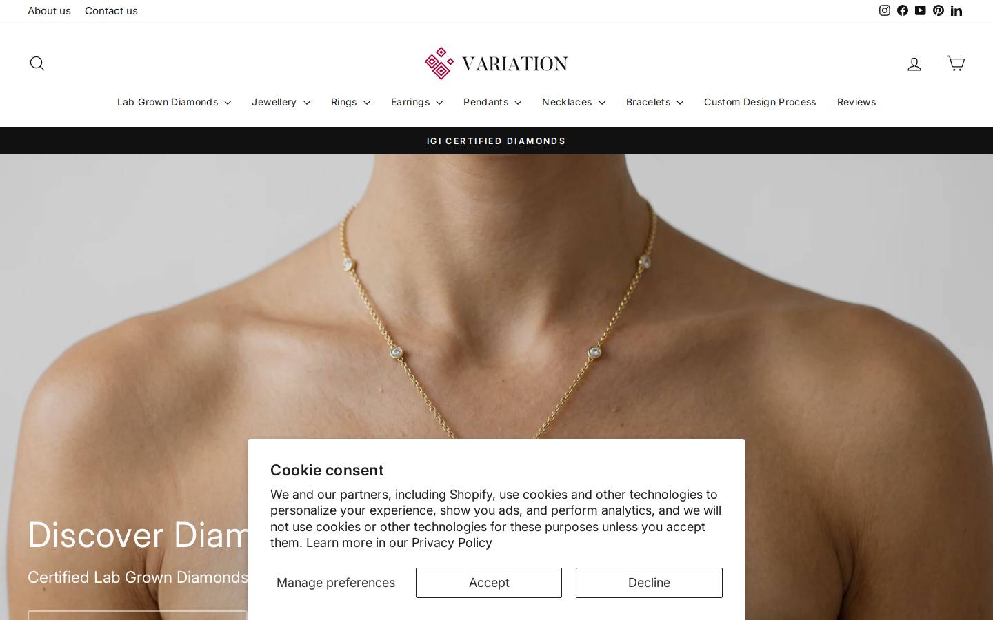 Variation Design homepage screenshot