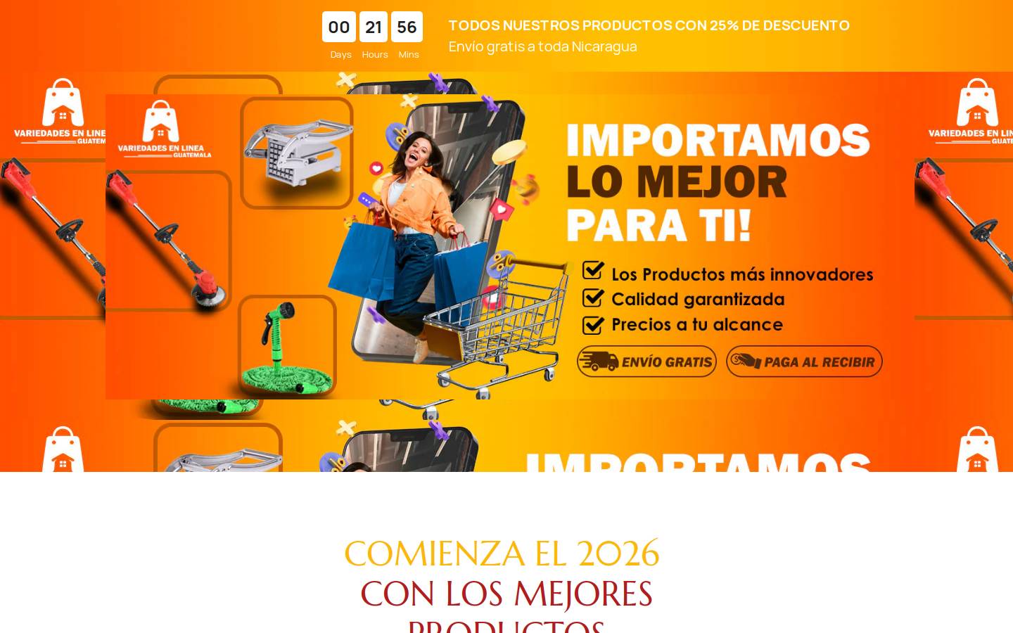 variedadesenlineanicaragua.com homepage screenshot
