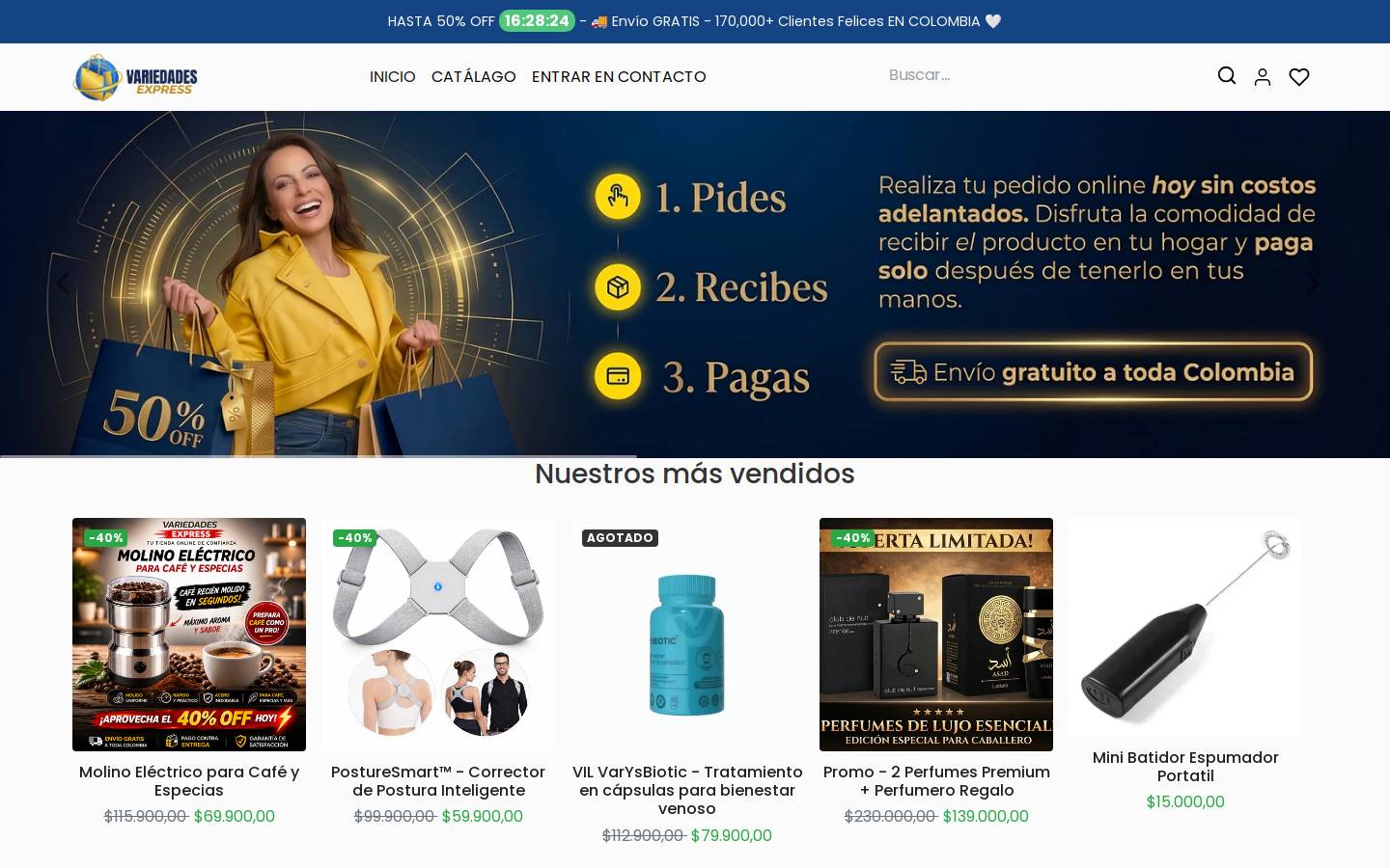 variedadesexpress.com homepage screenshot