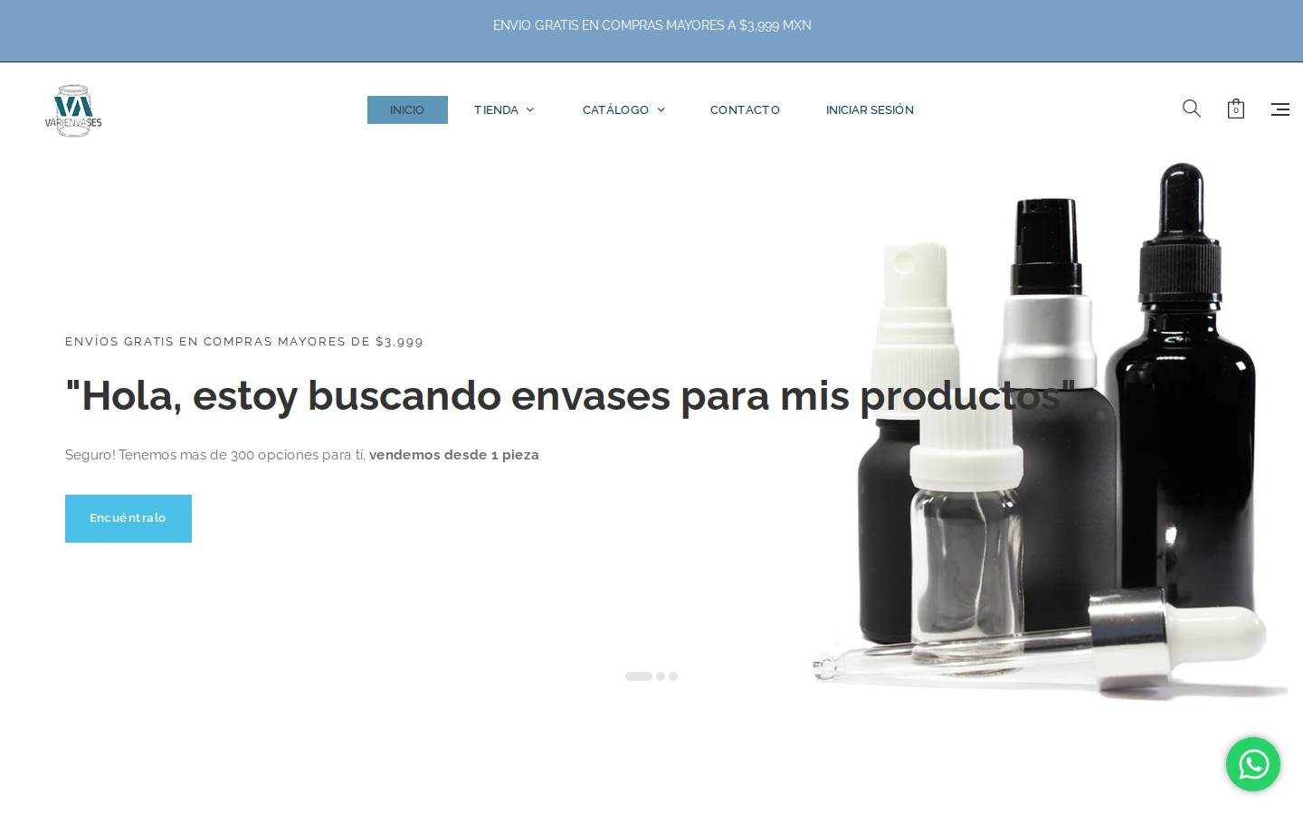 varienvases.com homepage screenshot