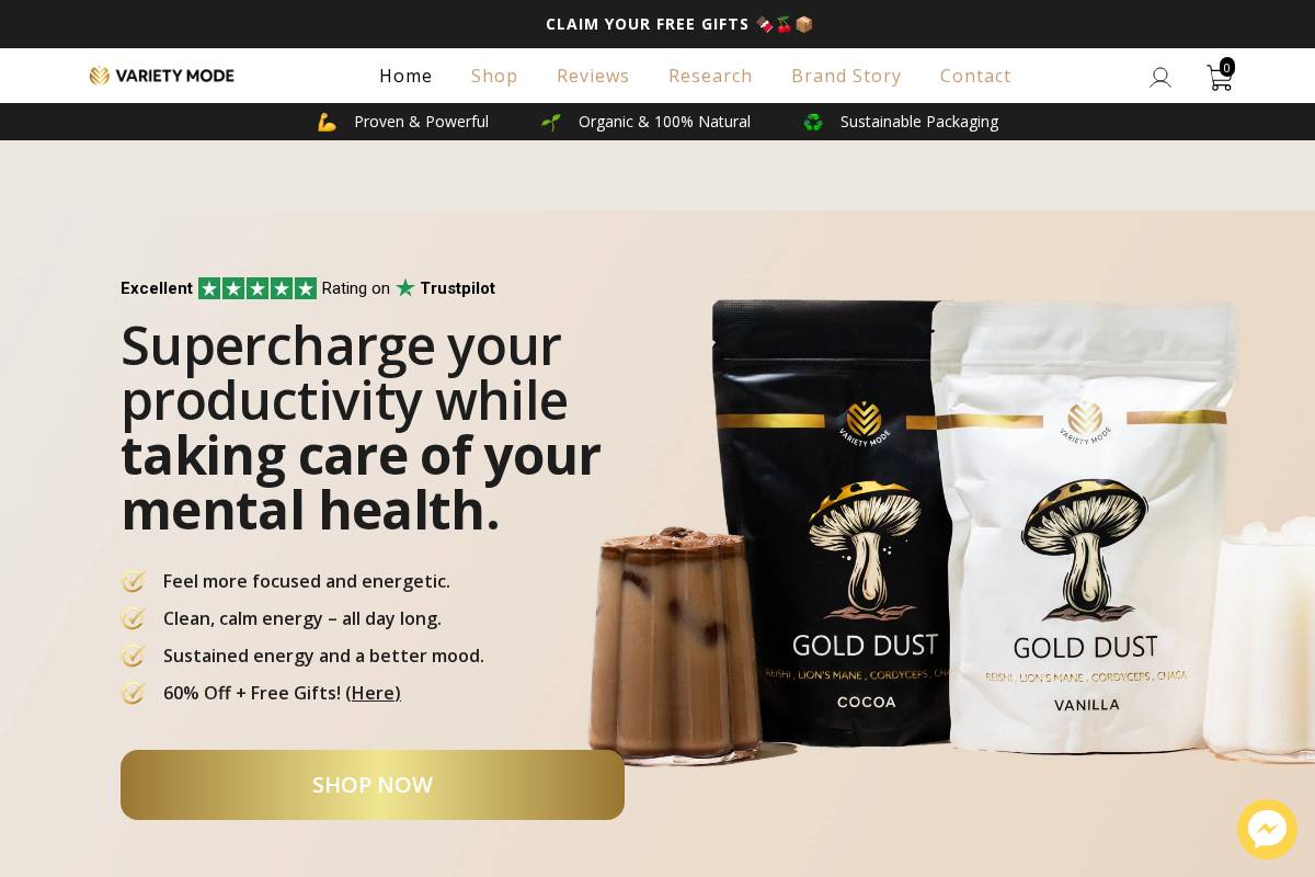 Variety Mode Ltd homepage screenshot