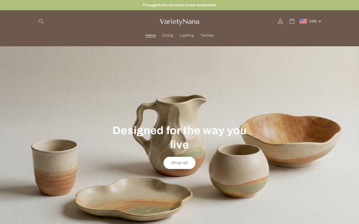 varietynana.com homepage screenshot