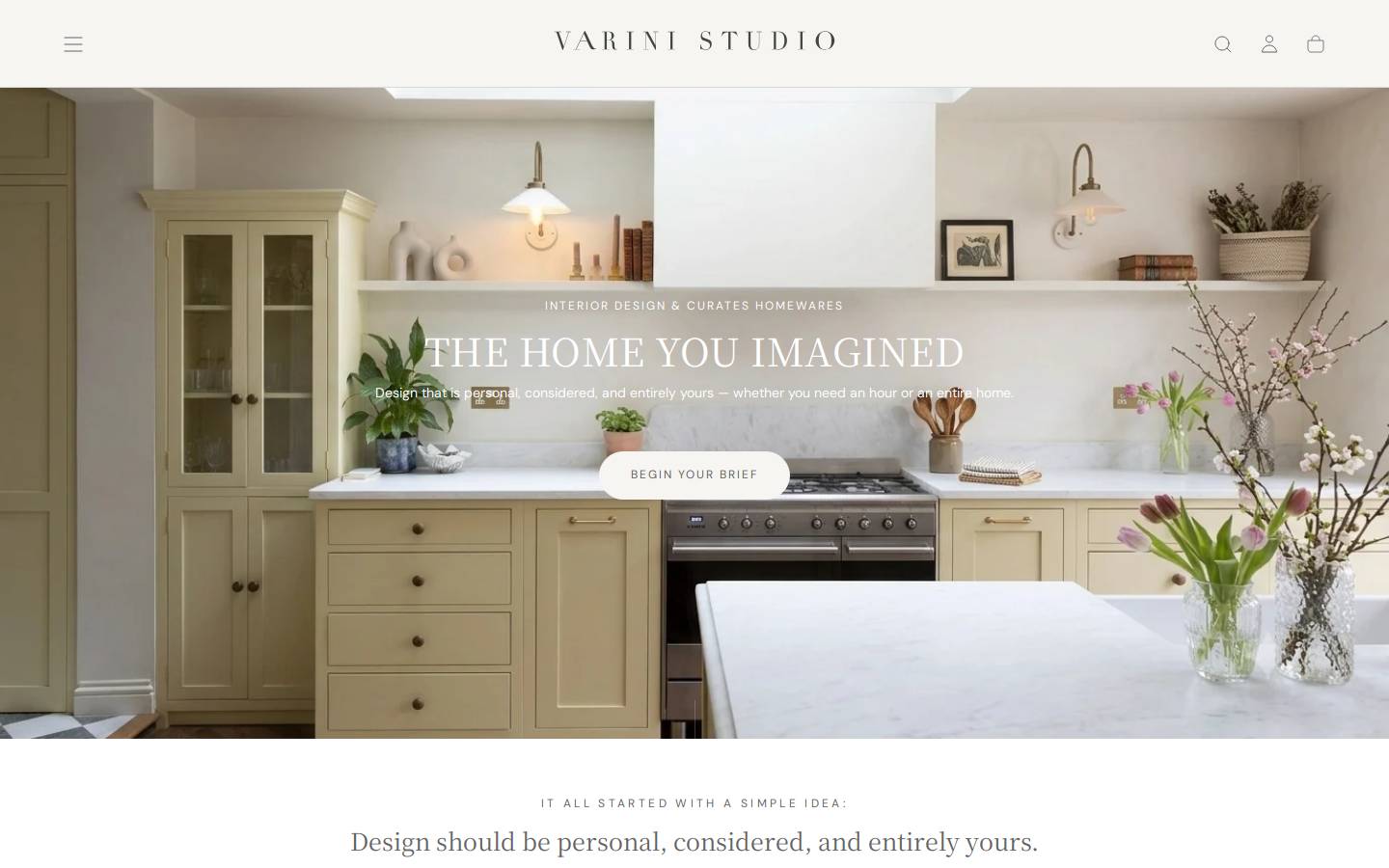 varinistudio.com homepage screenshot
