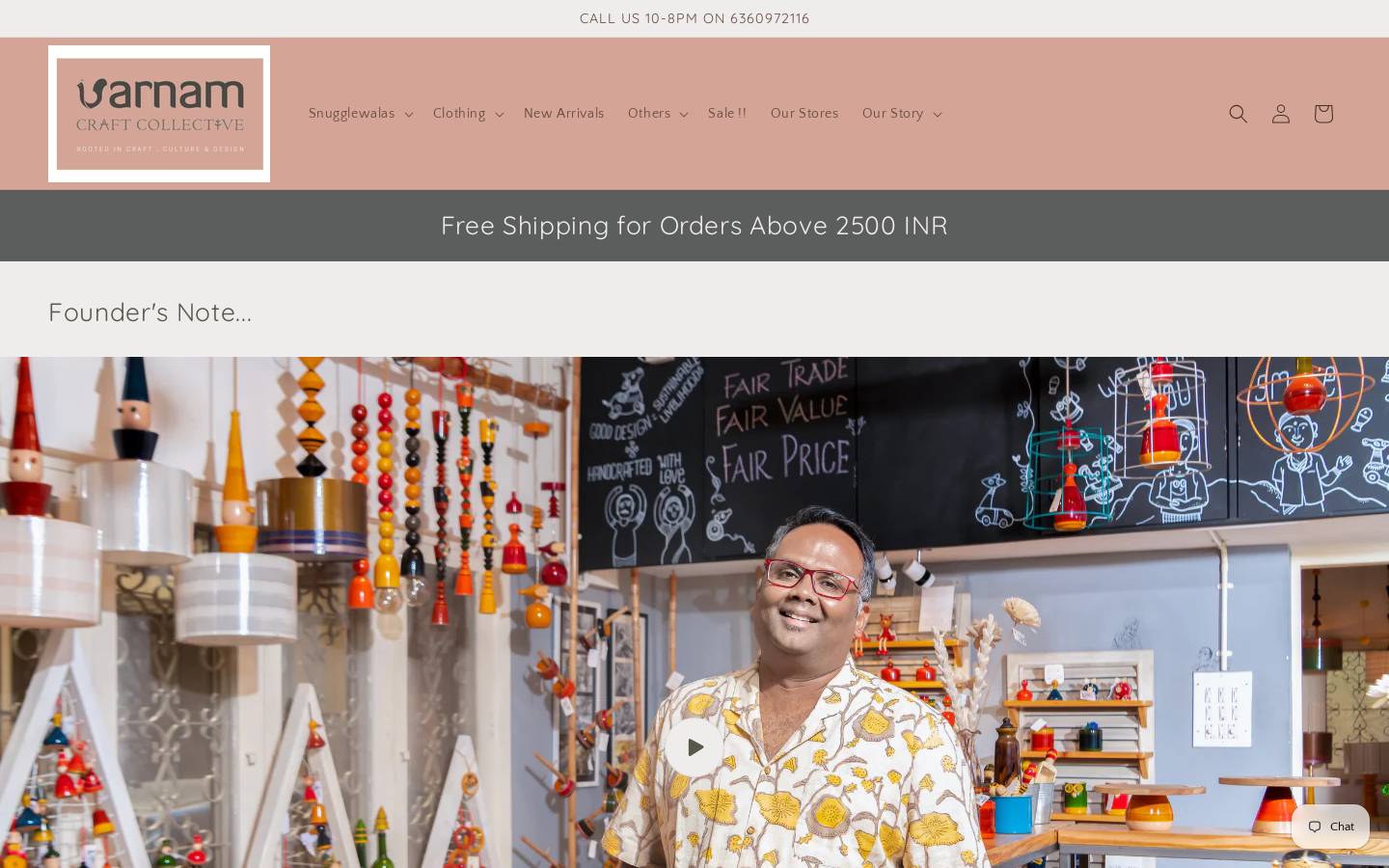 varnamstore.in homepage screenshot
