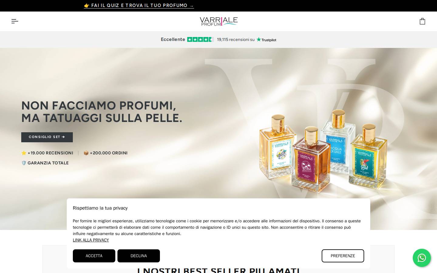 Varriale Profumi® homepage screenshot