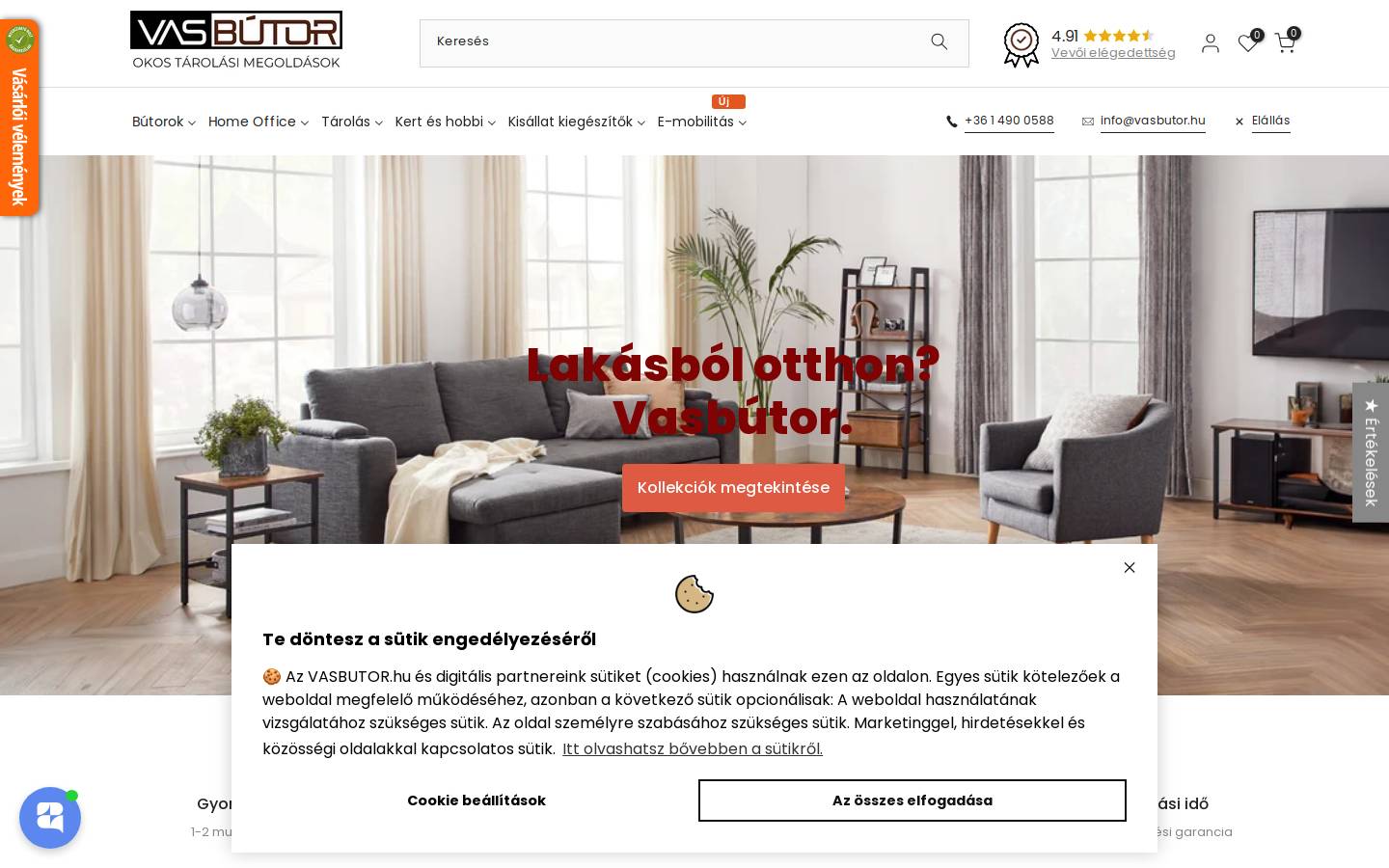 vasbutor.hu homepage screenshot