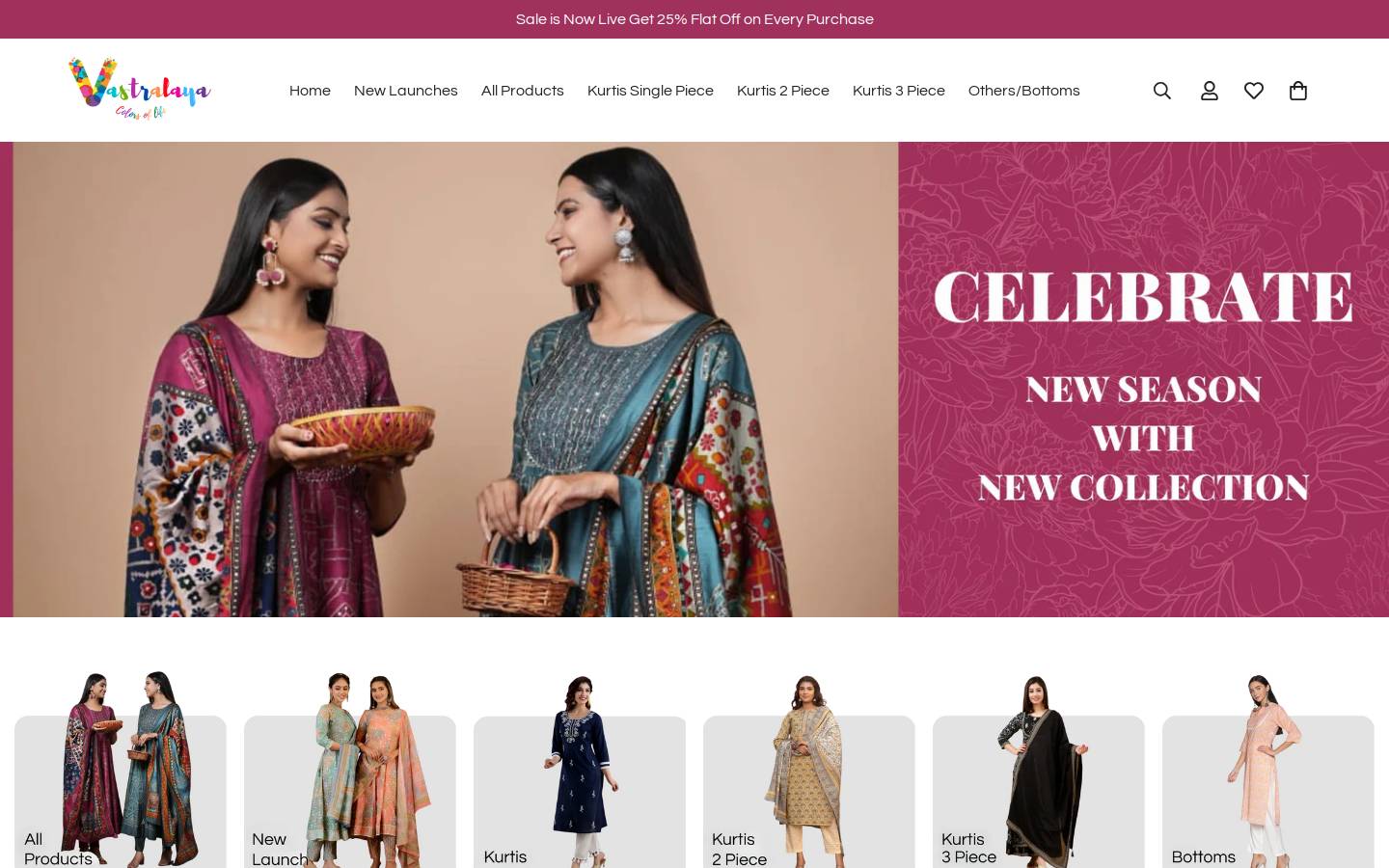 vastralaya.co.in homepage screenshot