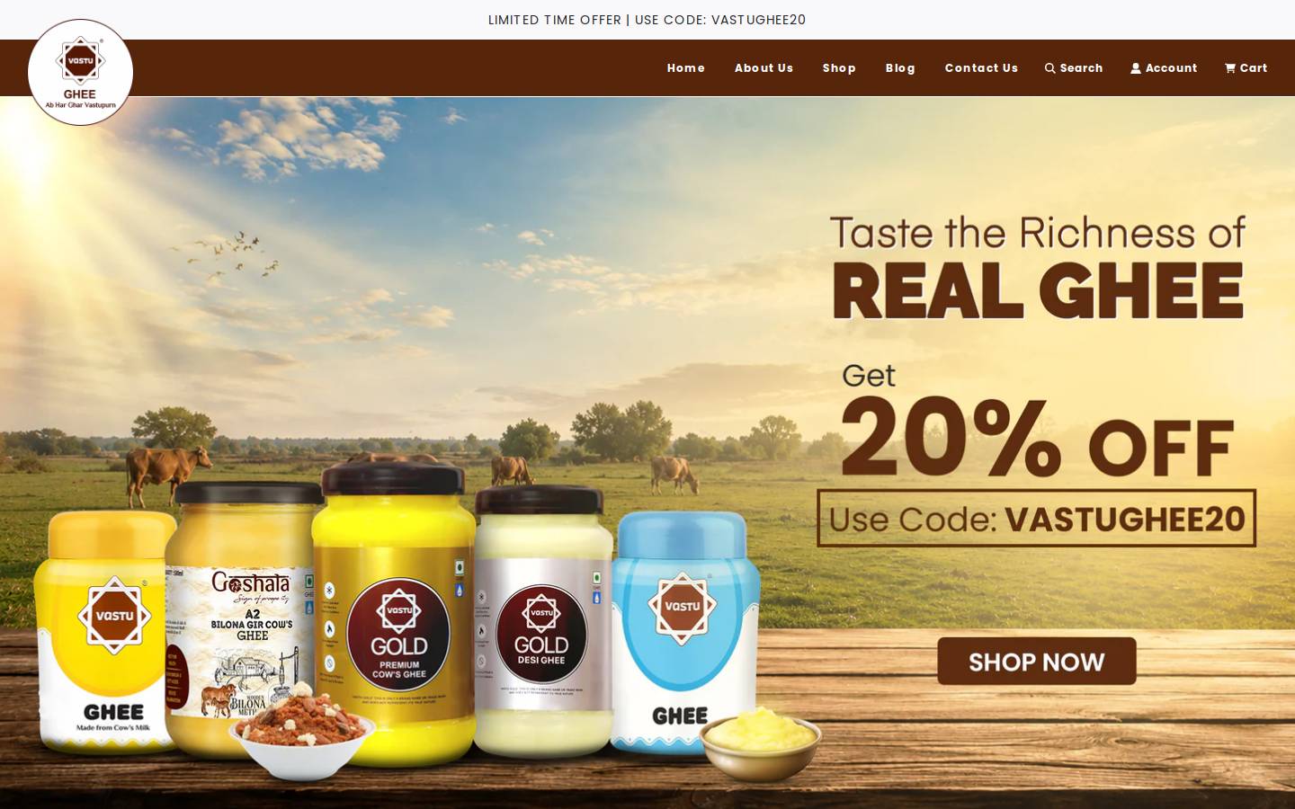 vastughee.com homepage screenshot