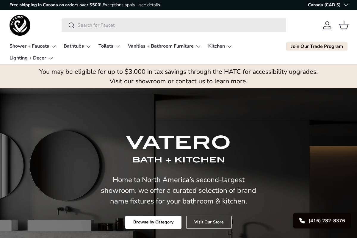 vatero.com homepage screenshot