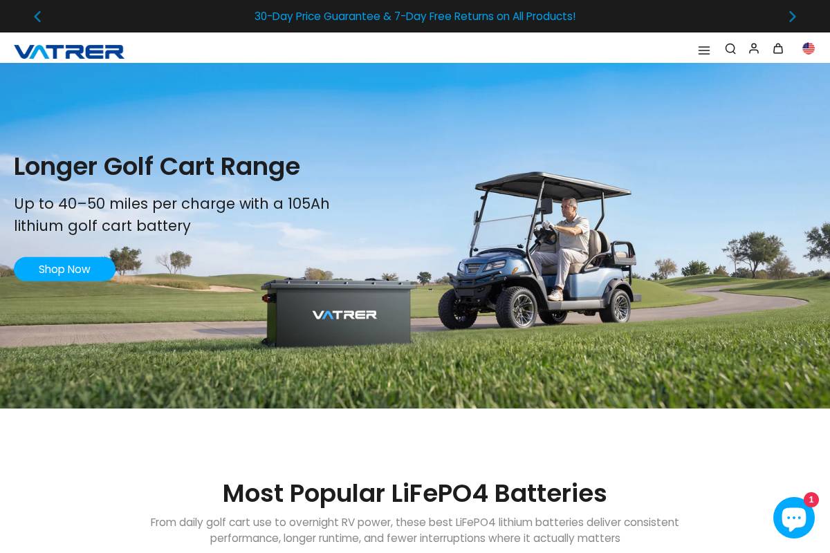 Vatrerpower homepage screenshot