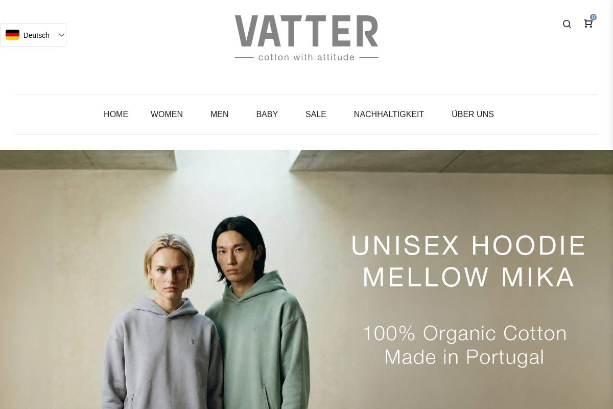 vatter-fashion.com homepage screenshot