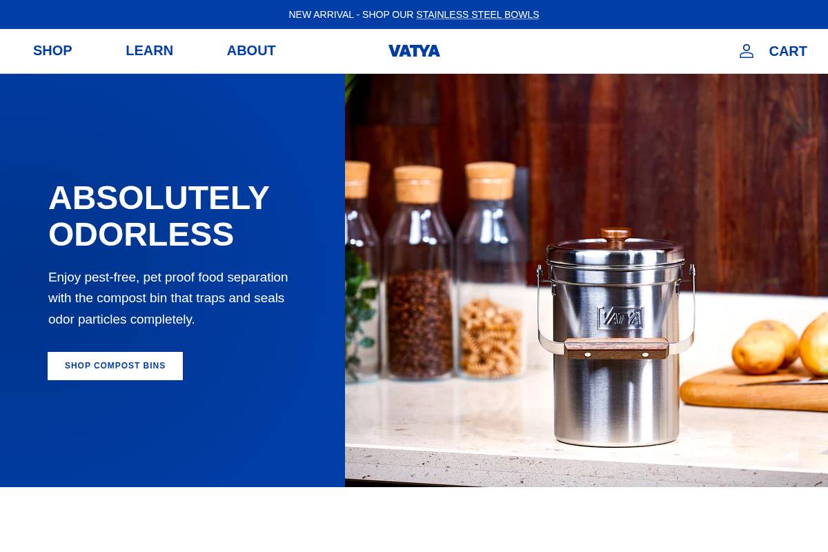 vatya.com homepage screenshot