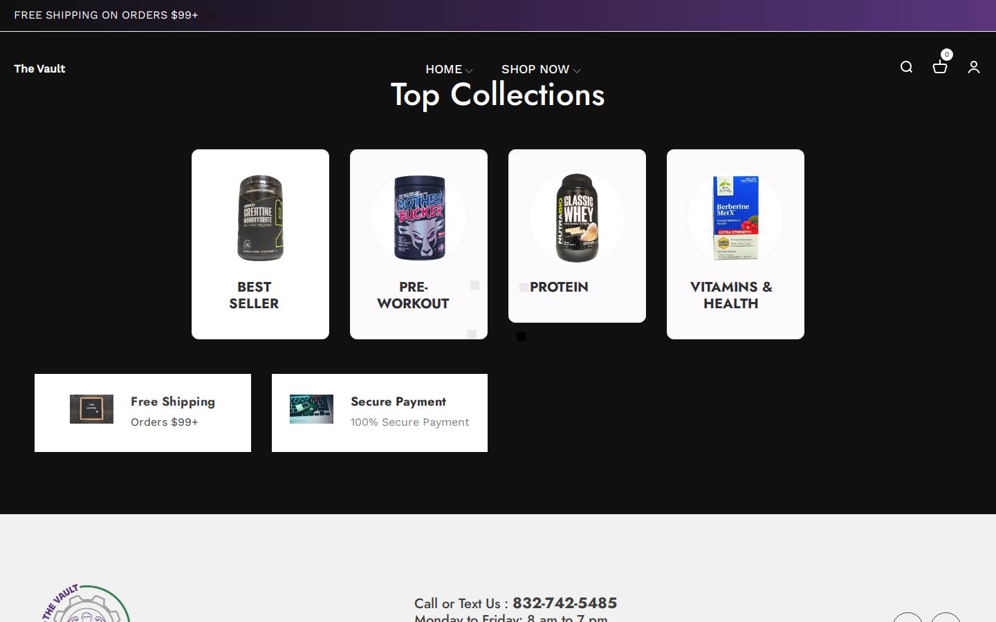 vaulthn.com homepage screenshot