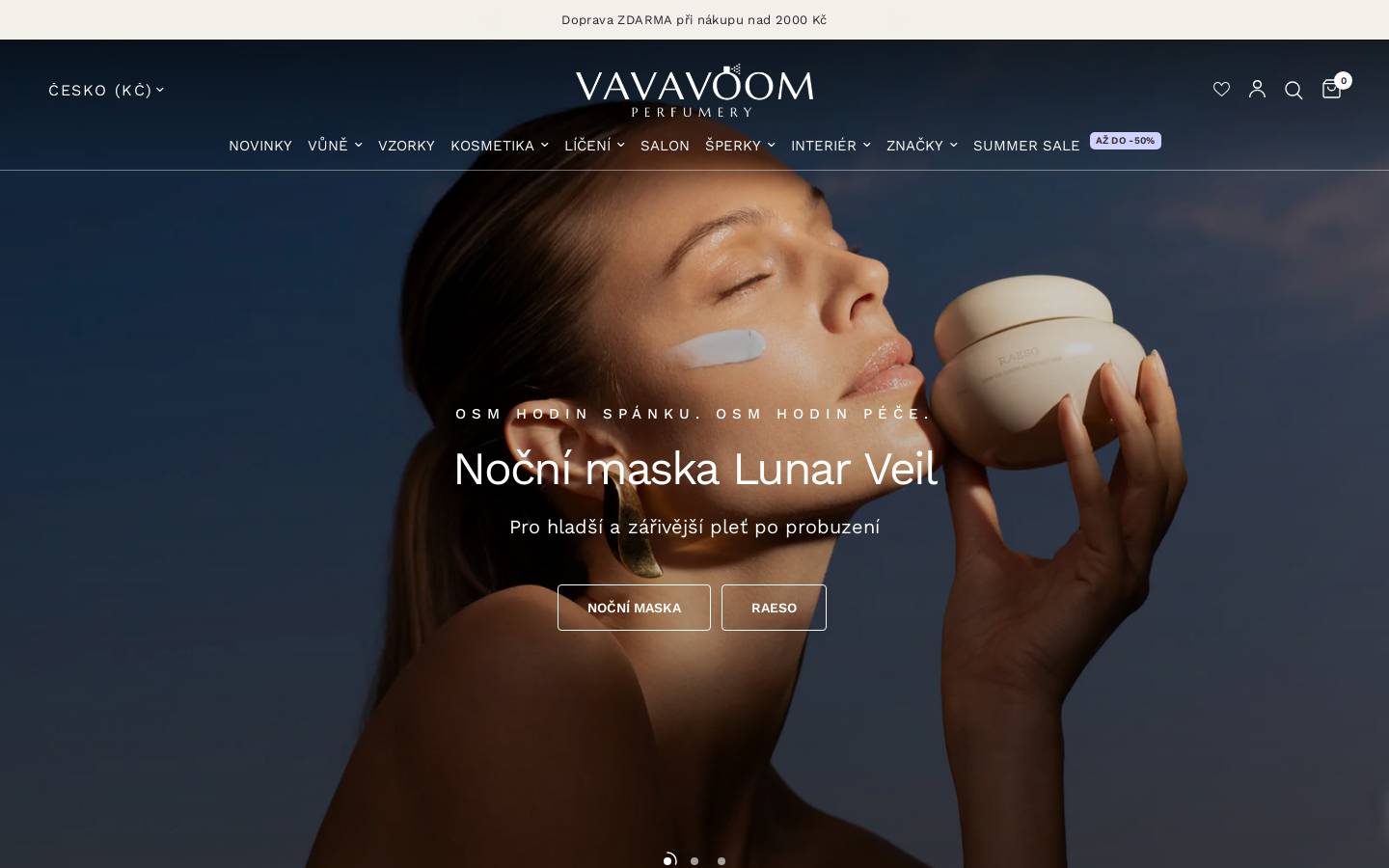 vava-voom.cz homepage screenshot