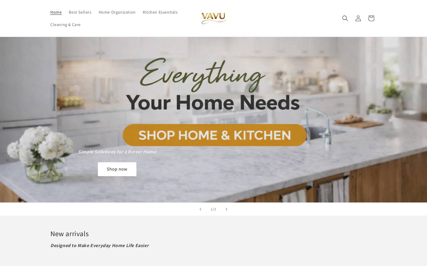 vavustore.com homepage screenshot