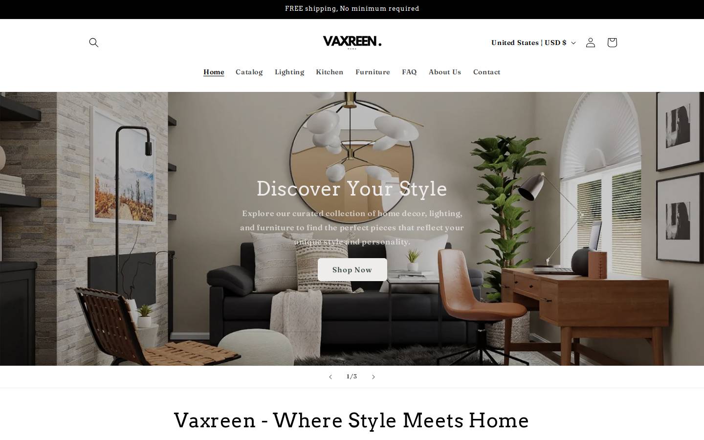 vaxreen.com homepage screenshot