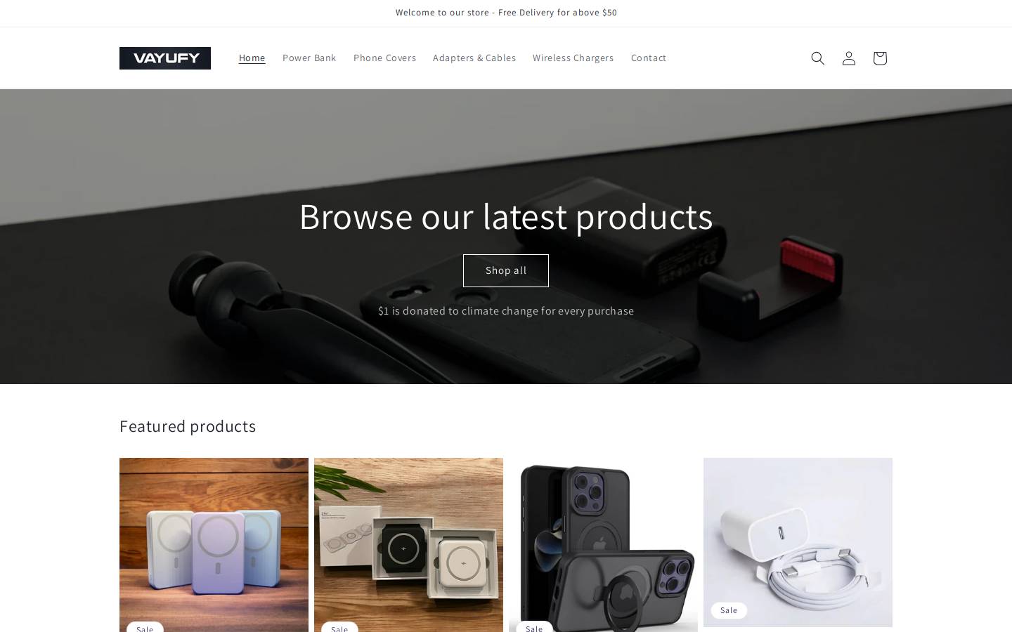 vayufy.com homepage screenshot
