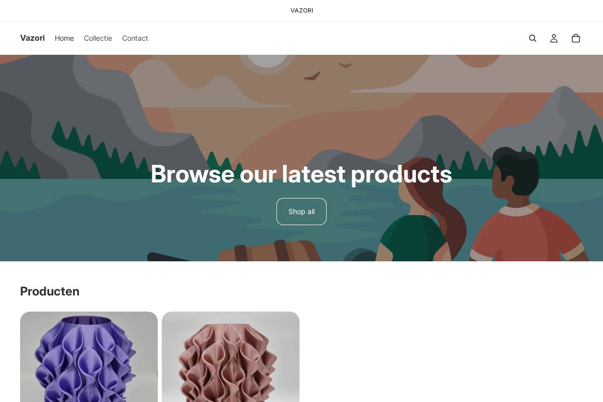 vazori.nl homepage screenshot