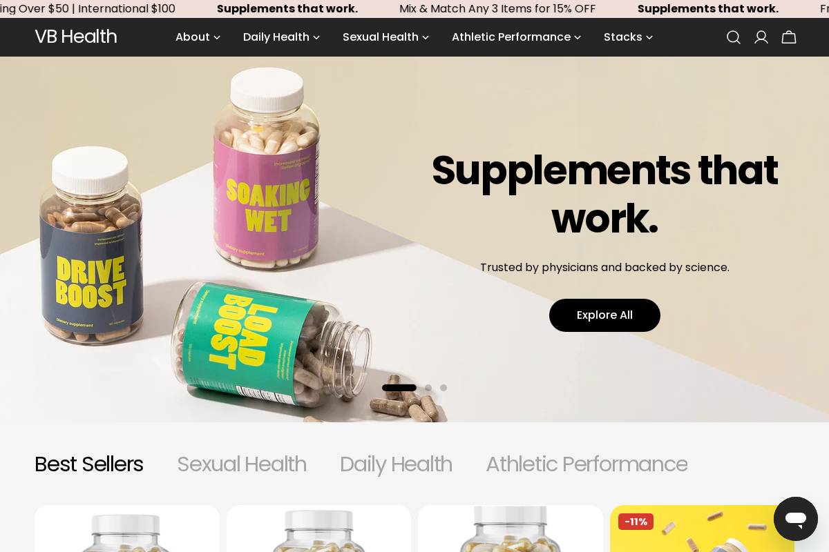 VB homepage screenshot