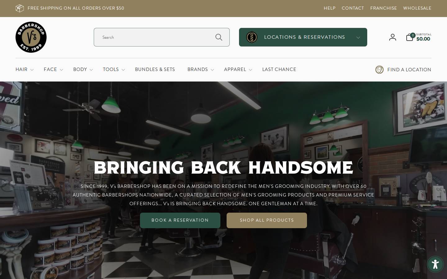 vbarbershop.com homepage screenshot