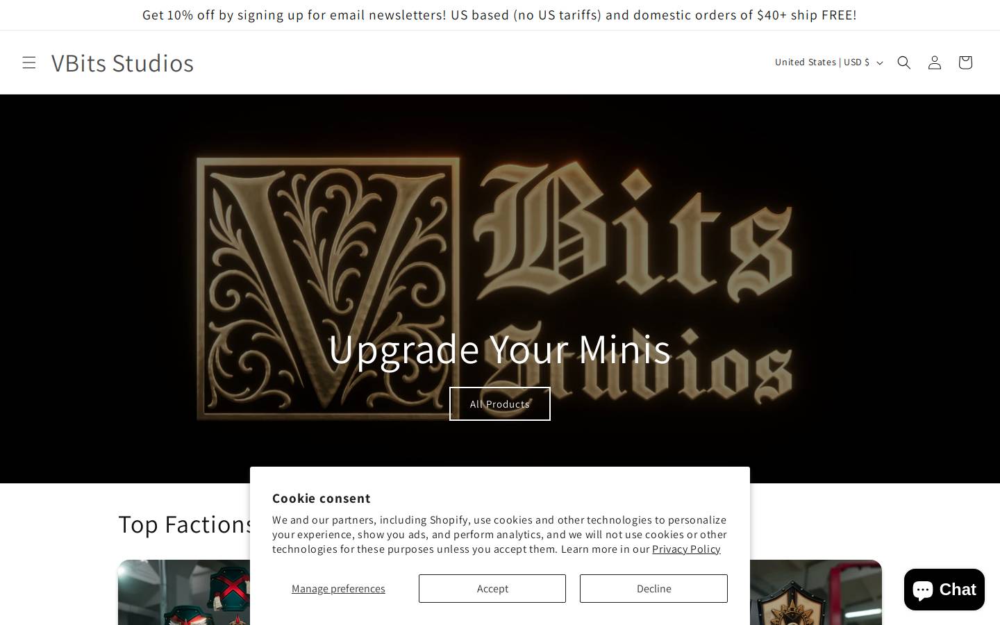 vbitsstudios.com homepage screenshot