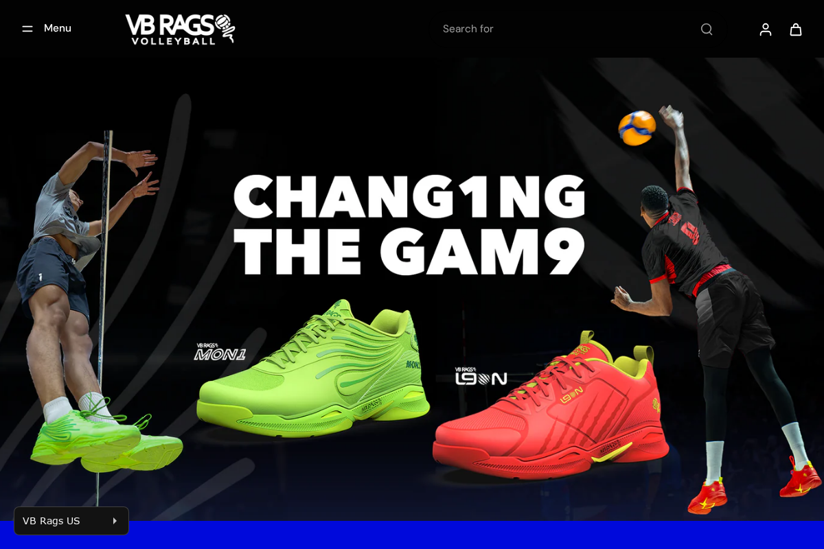 VB RAGS VOLLEYBALL homepage screenshot