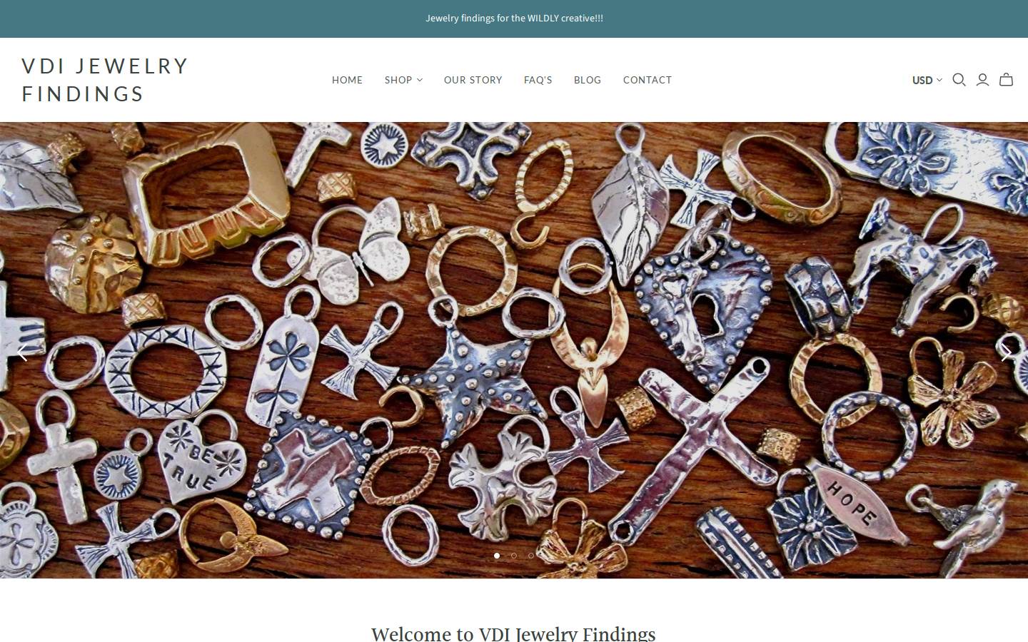 vdijewelryfindings.com homepage screenshot