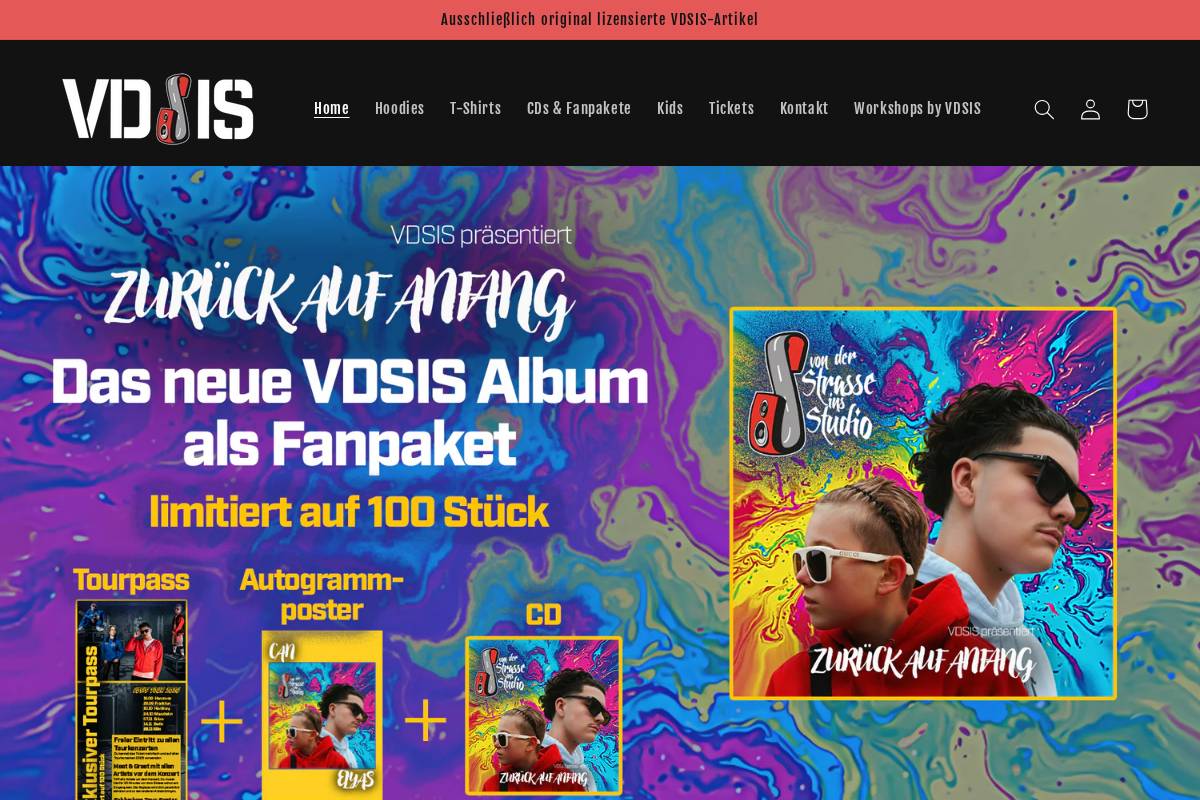 vdsis-shop.com homepage screenshot