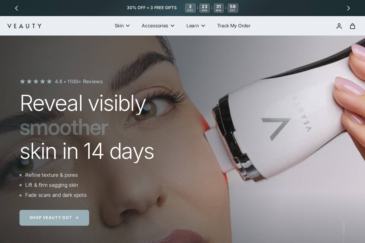 Veautystore homepage screenshot