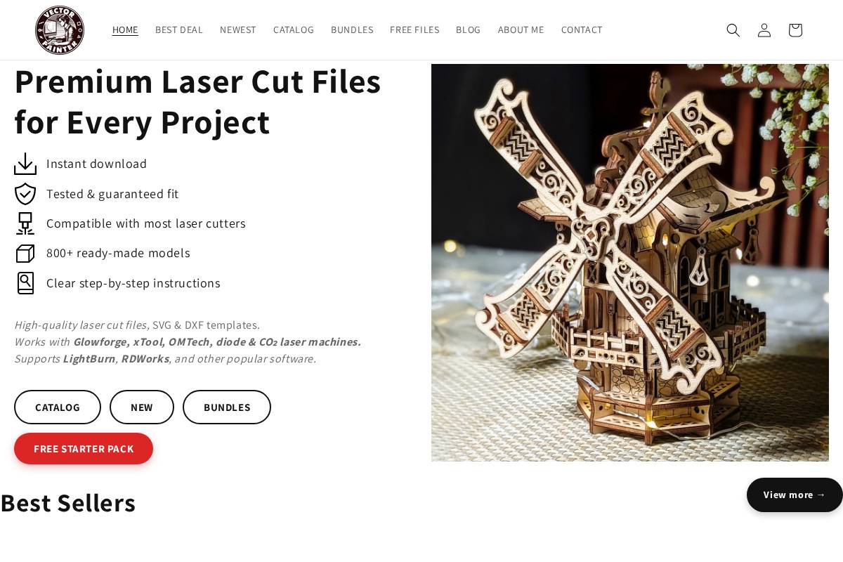 vector-painter.com homepage screenshot