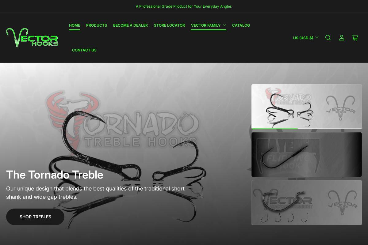 vectorhooks.com homepage screenshot