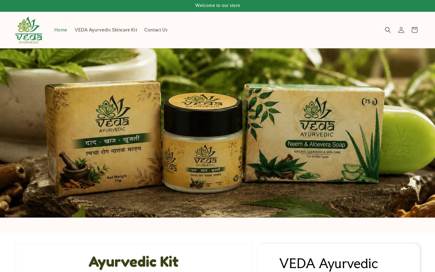 vedaayurvedic.com homepage screenshot